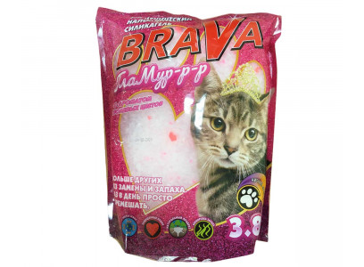 Наполнитель Для Кошачьего Туалета BraVa (Брава) Гламур Полевые Цветы Силикагель 3,8л (1*8) 