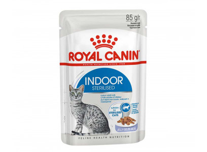 Влажный Корм Royal Canin (Роял Канин) Для Домашних Стерилизованных Кошек в Желе Indoor Sterilized Jelly 85г (1*12) 