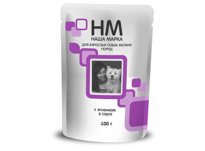 Влажный Корм Наша Марка (НМ) Для Собак Мелких Пород Ягненок в Соусе 85г 