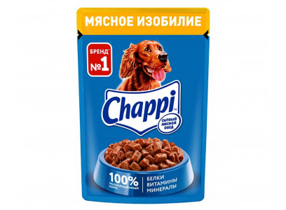 Влажный Корм Chappi (Чаппи) Для Собак Мясное Изобилие 85г (1*28) 