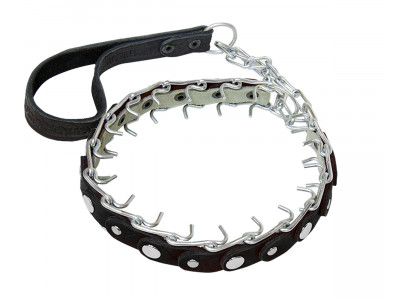 Ошейник Строгий Проволочный 3мм С Кожей + Ручка Zoonik (Зооник) 08011 