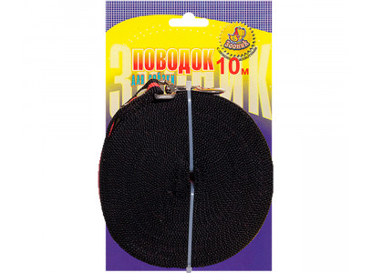 Поводок Капрон 10м*25мм Карабин Zoonik (Зооник) 11312 