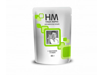 Влажный Корм Наша Марка (НМ) Для Кошек Кролик в Соусе 85г 