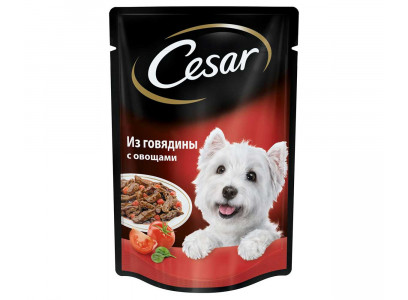 Влажный Корм Cesar (Цезарь) Для Собак Говядина и Овощи 85г (1*28) 