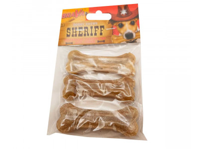 Лакомство Для Собак Сыромятная Прессованная Косточка 3 7,5см Brava Sheriff (Брава Шериф) Hp-Y-0010 
