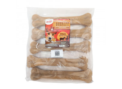 Лакомство Для Собак Крупных и Средних Пород Сыромятная Прессованная Косточка 12 30см 5шт Brava Sheriff (Брава Шериф) Hp-Y-0004b