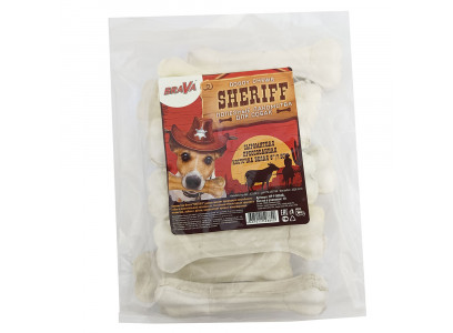 Лакомство Для Собак Сыромятная Косточка Белая 6 15см 10шт Brava Sheriff (Брава Шериф) Hp-Y-0002b 