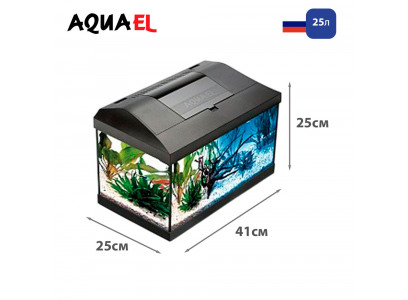 Аквариум Aquael (Акваэль) Leddy Set Plus D&N 40 25л Черный 41*25*25см 122728 