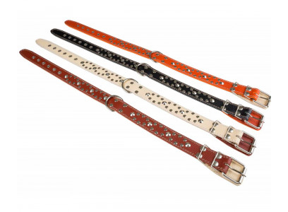 Ошейник Для Собак Брава №36 с Подкладом Клепаный Арт634