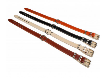 Ошейник Для Собак Брава №36 2 Слоя Не Украшенный Кольцо Посередине Арт636