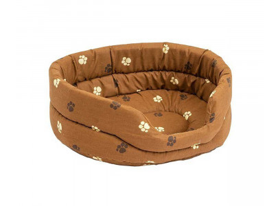 Лежак Для Кошек и Собак Мелких Пород Дарелэнд Овальный Стеганный Поролон 42*33*15см Коричневый Rp9141кор