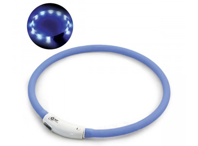 Ошейник Для Собак Крупных Пород Triol (Триол) Night City Шнурок M Светодиодный Синий 1см*60см 11271024