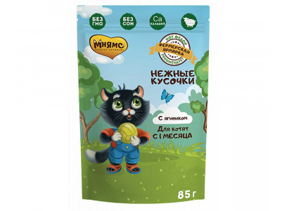 Влажный Корм Мнямс Фермерская Ярмарка Для Котят Ягненок 85г 706028 
