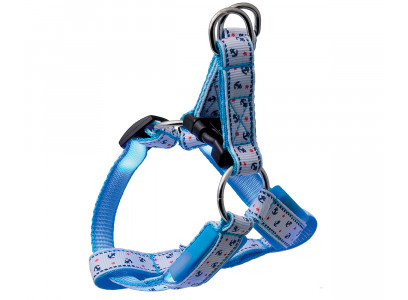 Шлейка Светящаяся Морская 15мм*28см V.I.Pet Petline (Пет Лайн) 14-3205s