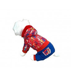 Комбинезон Для Собак Мелких Пород Алфавит 14 Мех Красный Pet Fashion (Пет Фешн)