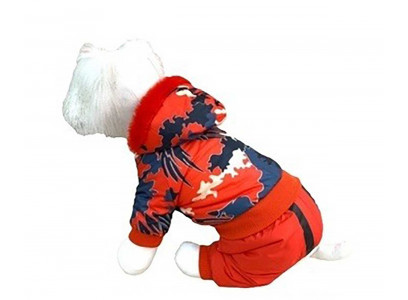 Комбинезон Для Собак Мелких Пород Меридиан 14 Мех Красный Pet Fashion (Пет Фешн) 