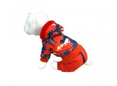 Комбинезон Для Собак Мелких и Средних Пород Меридиан 18 Мех Красный Pet Fashion (Пет Фешн) 
