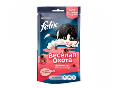 Лакомство Для Кошек Felix (Феликс) Веселая Охота Ветчина и Индейка 50г 