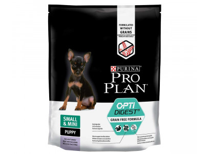 Сухой Корм ProPlan (ПроПлан) Для Щенков Миниатюрных и Мелких Пород с Чувствительным Пищеварением Индейка Беззерновой Optidigest Grain Free Puppy Small & Mini 700г