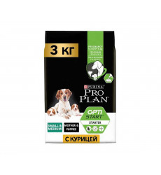 Сухой Корм ProPlan (ПроПлан) Для Щенков Мелких и Средних Пород Курица Optistart Starter Small & Medium 3кг