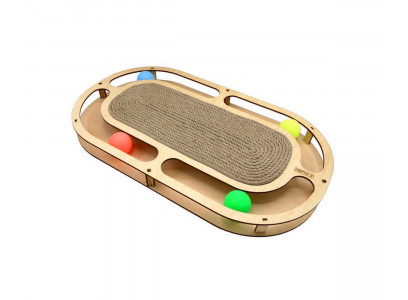 Игрушка Для Кошек Gosi (ГоСи) Игровой Трек Стадион с Шариками и Когтеточкой PETTO 07335