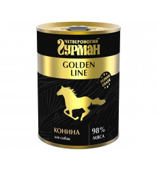 Консервы Для Собак Четвероногий Гурман Голден Конина Натуральная Желе Golden Line 340г