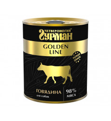 Консервы Для Собак Четвероногий Гурман Голден Говядина Натуральная Желе Golden Line 525г