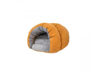 Домик Ракушка-Бархат Пухлый №1 51*41*30см Охра Дарелэнд Rp94471охра