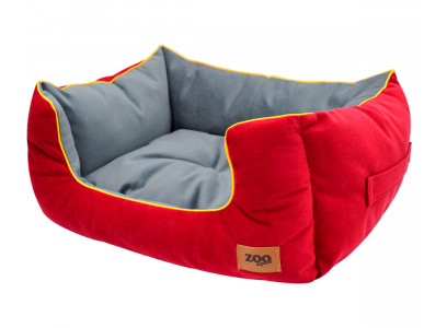 Лежанка Ампир №4 Мебельная Ткань 53*38*18 Серый/Бордо Zooexpress (Зооэкспресс) 710043 