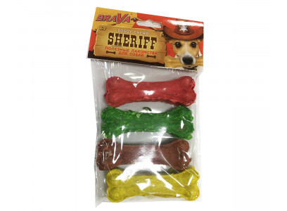 Лакомство Для Собак Brava (Брава) Шериф Sheriff Кость с Тапиокой 4/10см 4шт (1*48)