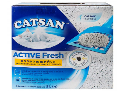 Наполнитель Catsan (Катсан) 5л-4,4кг Active Fresh