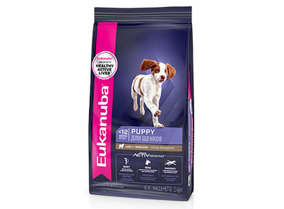 Сухой Корм Eukanuba (Эукануба) Для Щенков Средних Пород Ягненок и Рис Puppy Medium Breed Lamb 2,5кг 