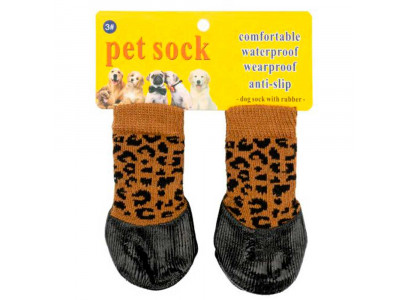 Носки Pet Fashion (Пет Фешн) Для Собак Мелких Пород Водоотталкивающие Гепард Бежевый Р. 7 