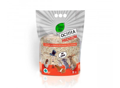 Наполнитель Зверье Мое Осиновый 9л для Грызунов Премиум 5*5мм (1*3)