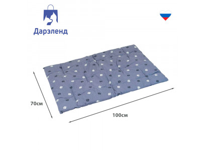 Подстилка Прямоугольная Стеганая 100*70*2,5см Дарелэнд Rp95071сер 