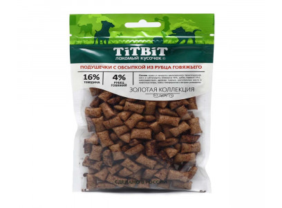 Лакомство Для Собак TiTBiT (Титбит) Золотая Коллекция Подушечки с Обсыпкой Из Рубца Говяжьего 80г 018767 