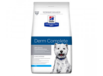 Hills (Хиллс) Prescription Diet Derm Complete Mini Лечебный Сухой Корм Для Собак Мелких Пород Защита Кожи При Аллергии 1,5кг 605541 