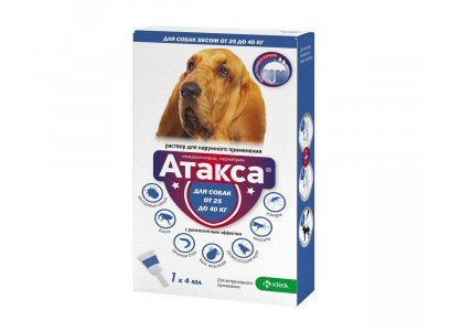 Атакса Против Клещей, Блох, Вшей, Власоедов 4мл №1