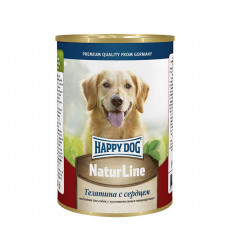 Консервы Для Собак Happy Dog (Хэппи Дог) Телятина и Сердце Natur Line 410г (1*20) 72247