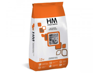Сухой Корм Наша Марка (НМ) Для Щенков Крупных Пород Цыпленок и Рис 12кг 