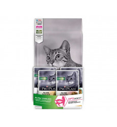 Сухой Корм ProPlan (ПроПлан) Для Кастрированных Котов и Стерилизованных Кошек с Чувствительным Пищеварением Курица Cat Optidigest Sterilised Chicken 1,5кг + Влажный Корм ProPlan (ПроПлан) Для Кошек АКЦИЯ