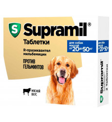 Supramil (Супрамил) Таблетки Для Собак От 20 До 50кг