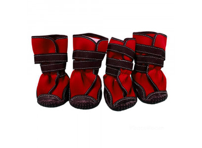 Сапожки Для Собак Мелких Пород Прорезиненные 5 Красный Pet Fashion (Пет Фешн) 
