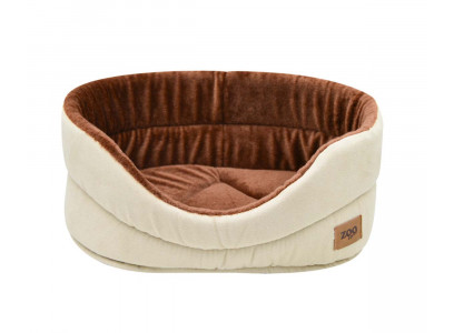 Лежанка Для Кошек и Собак ZooExpress (Зооэкспресс) Classic Искусственная Замша Плюш №1 40*27*16см 75671 Кремовая New
