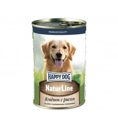 Консервы Для Собак Happy Dog (Хэппи Дог) Ягненок и Рис Фарш Natur Line 410г (1*20) 72248