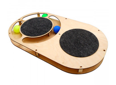 Игрушка Gosi (Госи) Для Кошек Игровой Трек Овал с Шариками с Когтеточкой 49*27*3,6см 07332