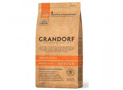 Сухой Корм Grandorf (Грандорф) Для Щенков Всех Пород с 4 Месяцев Ягненок и Рис Низкозерновой Junior All Breeds 12кг 8129 