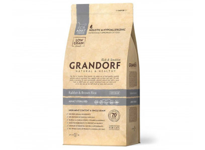 Сухой Корм Grandorf (Грандорф) Для Стерилизованных Кошек Кролик и Рис Низкозерновой Cat Adult Sterilized Rabbit & Rice 2кг 1028 