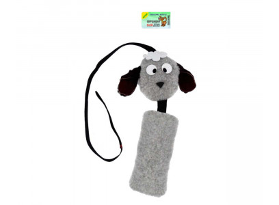 Игрушка Для Собак GoSi (ГоСи) Овца Шуршик Серый 40*6*11см + ручка 75см PETTO 08102
