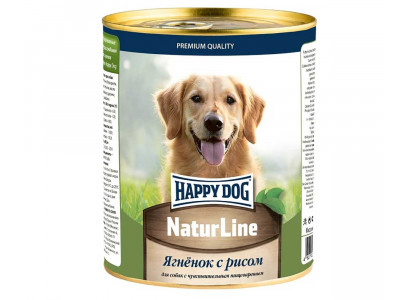 Консервы Для Собак Happy Dog (Хэппи Дог) Ягненок и Рис Natur Line 970г 72235 